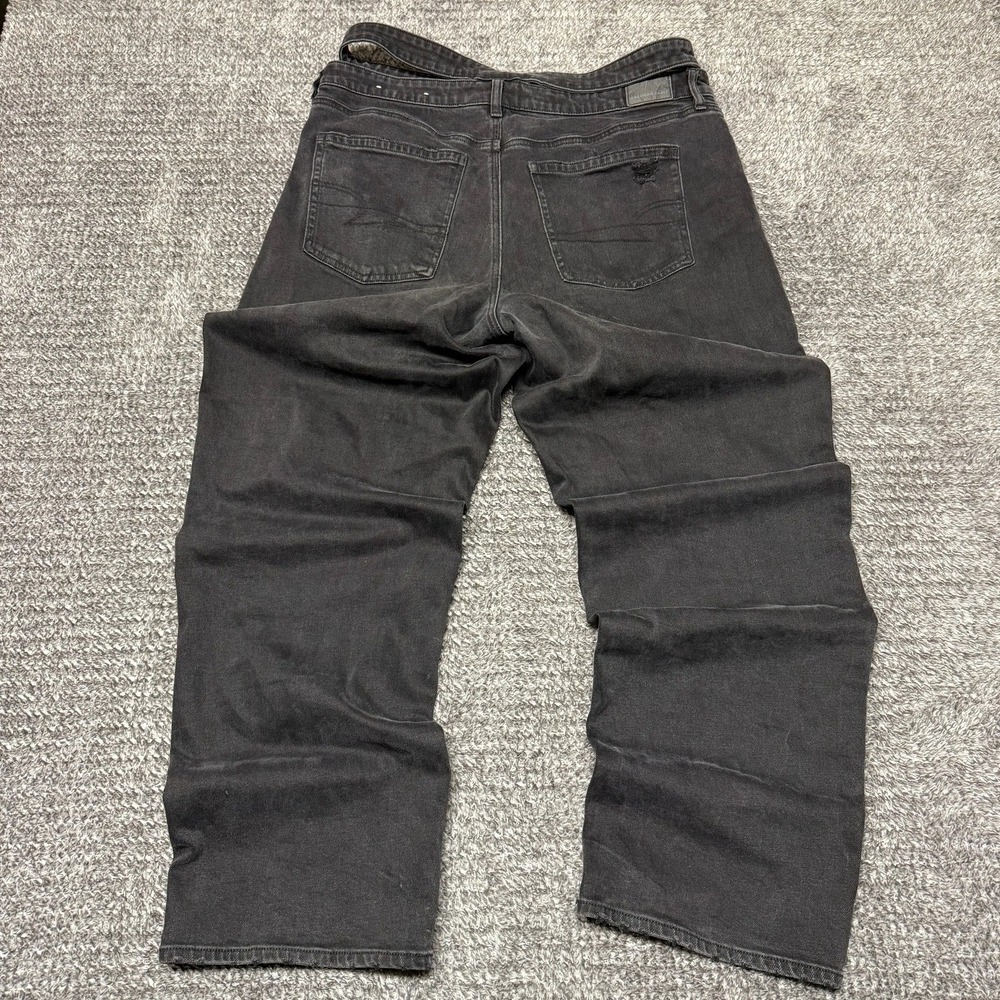 American Eagle Womens Jeans 14x30 Super High-Rise Baggy Straight Black - Picture 4 of 10